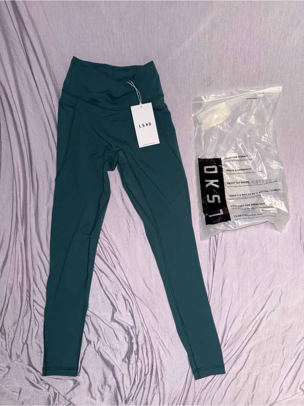 LSKD Teal High-Waist Leggings